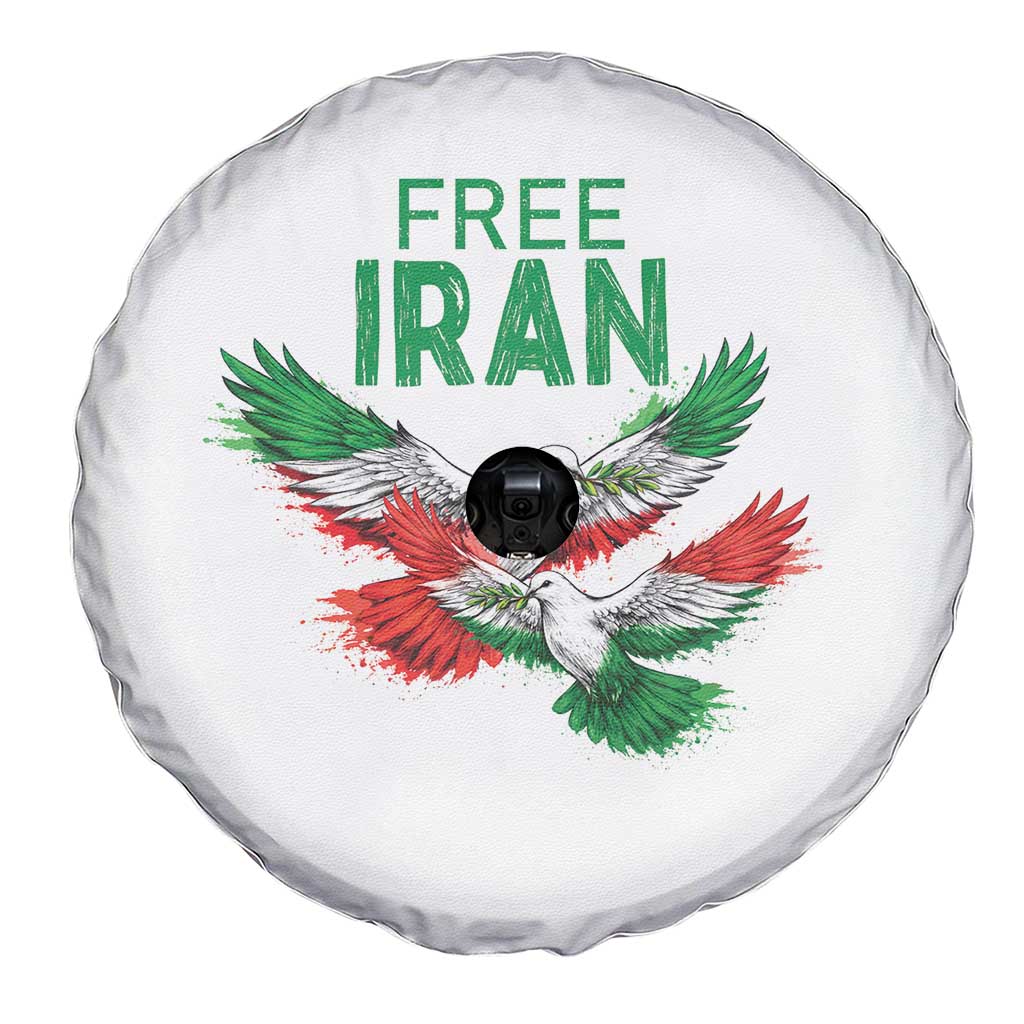 Iranian Flag Peace Doves Spare Tire Cover Free Iran Freedom Statement Gift TS12 Print Your Wear