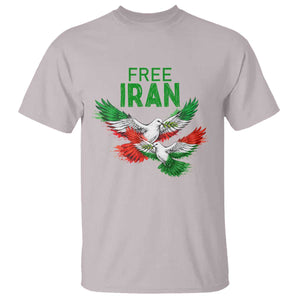 Iranian Flag Peace Doves T Shirt Free Iran Freedom Statement Gift