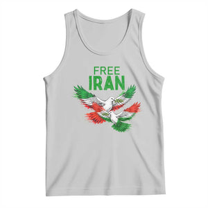 Iranian Flag Peace Doves Tank Top Free Iran Freedom Statement Gift TS12 Ash Print Your Wear