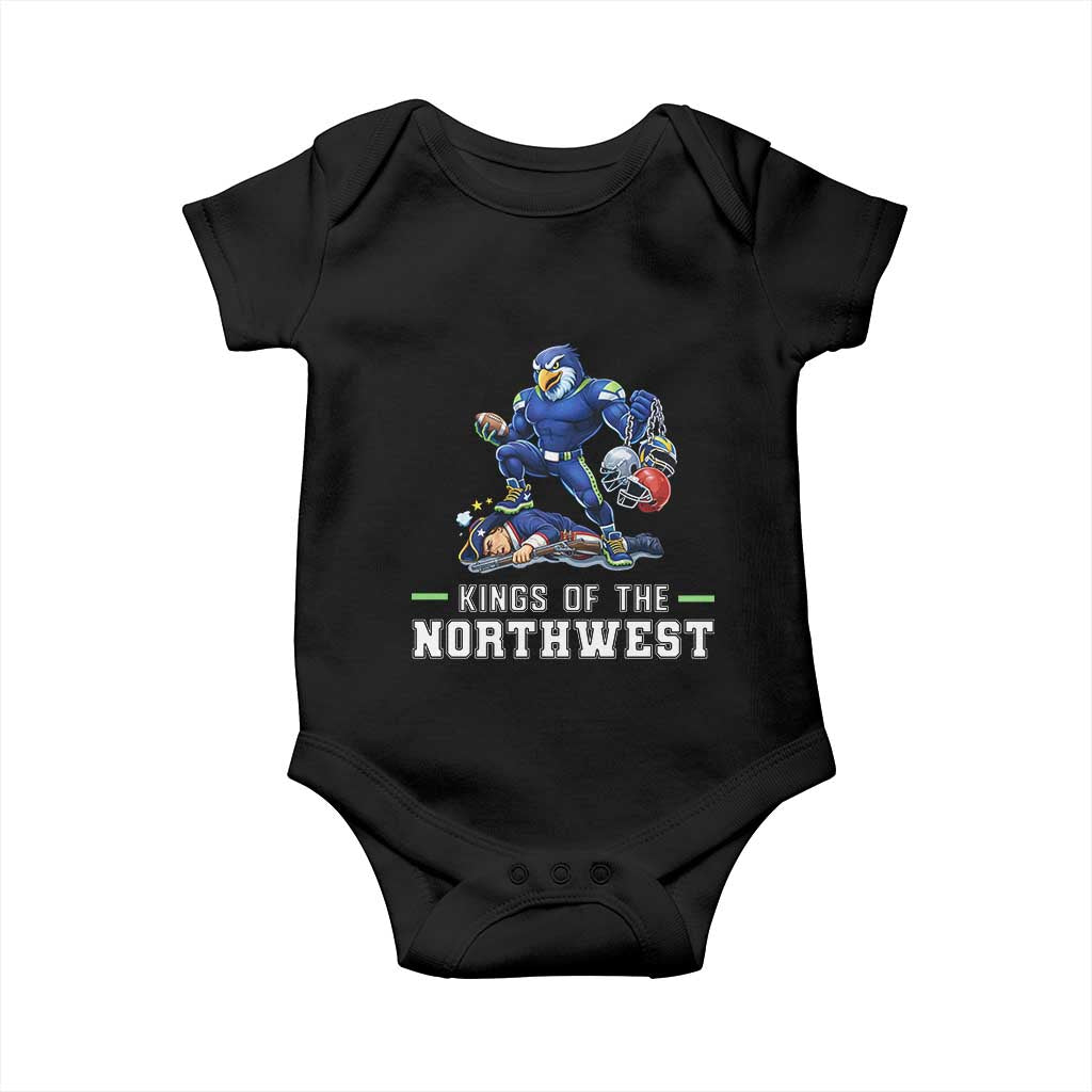 Kings Of The Northwest Baby Onesie Funny Seattle Dominates New England TS12 Black Print Your Wear
