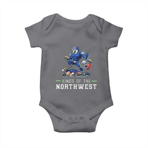 Kings Of The Northwest Baby Onesie Funny Seattle Dominates New England TS12 Charcoal Print Your Wear