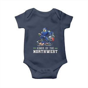 Kings Of The Northwest Baby Onesie Funny Seattle Dominates New England TS12 Navy Print Your Wear