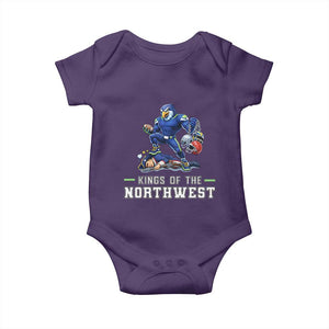 Kings Of The Northwest Baby Onesie Funny Seattle Dominates New England TS12 Purple Print Your Wear