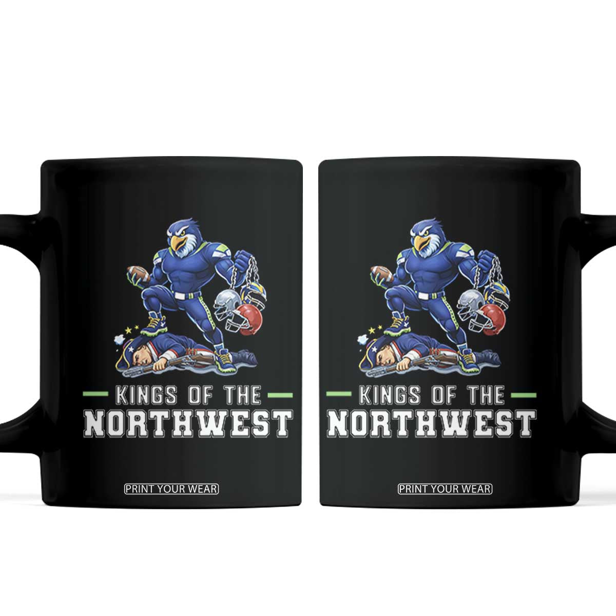 Kings Of The Northwest Coffee Mug Funny Seattle Dominates New England TS12 Black Print Your Wear