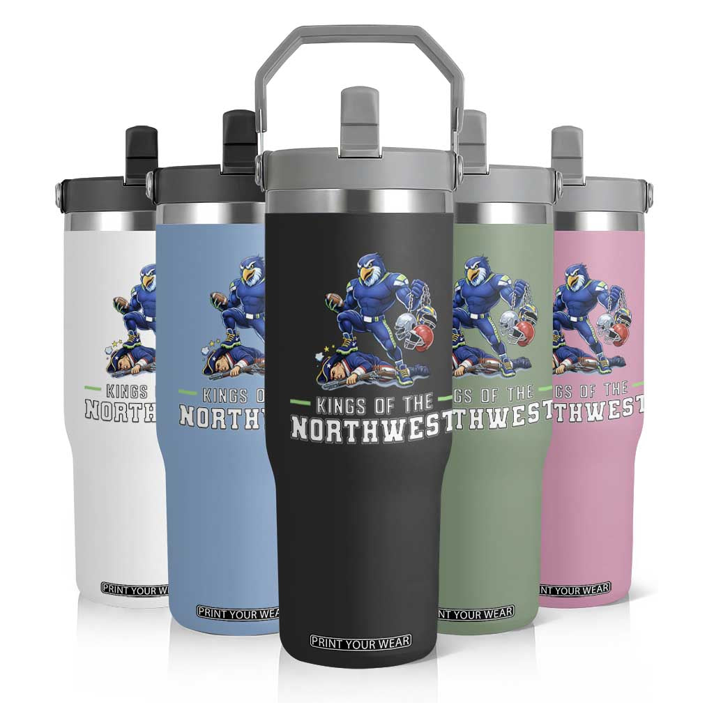 Kings Of The Northwest Flip Straw Tumbler Funny Seattle Dominates New England TS12 Print Your Wear