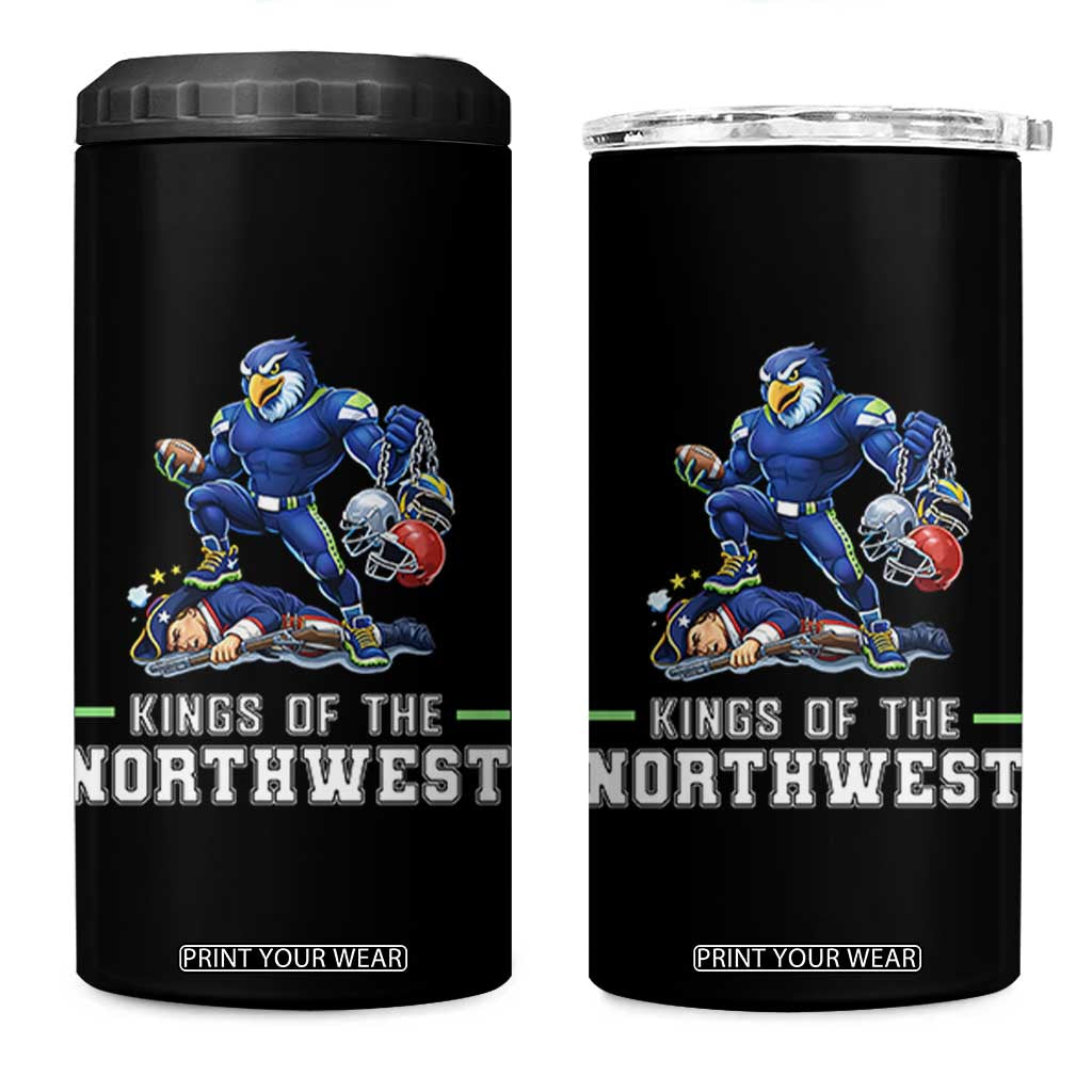 Kings Of The Northwest 4 in 1 Can Cooler Tumbler Funny Seattle Dominates New England TS12 One Size: 16 oz Black Print Your Wear
