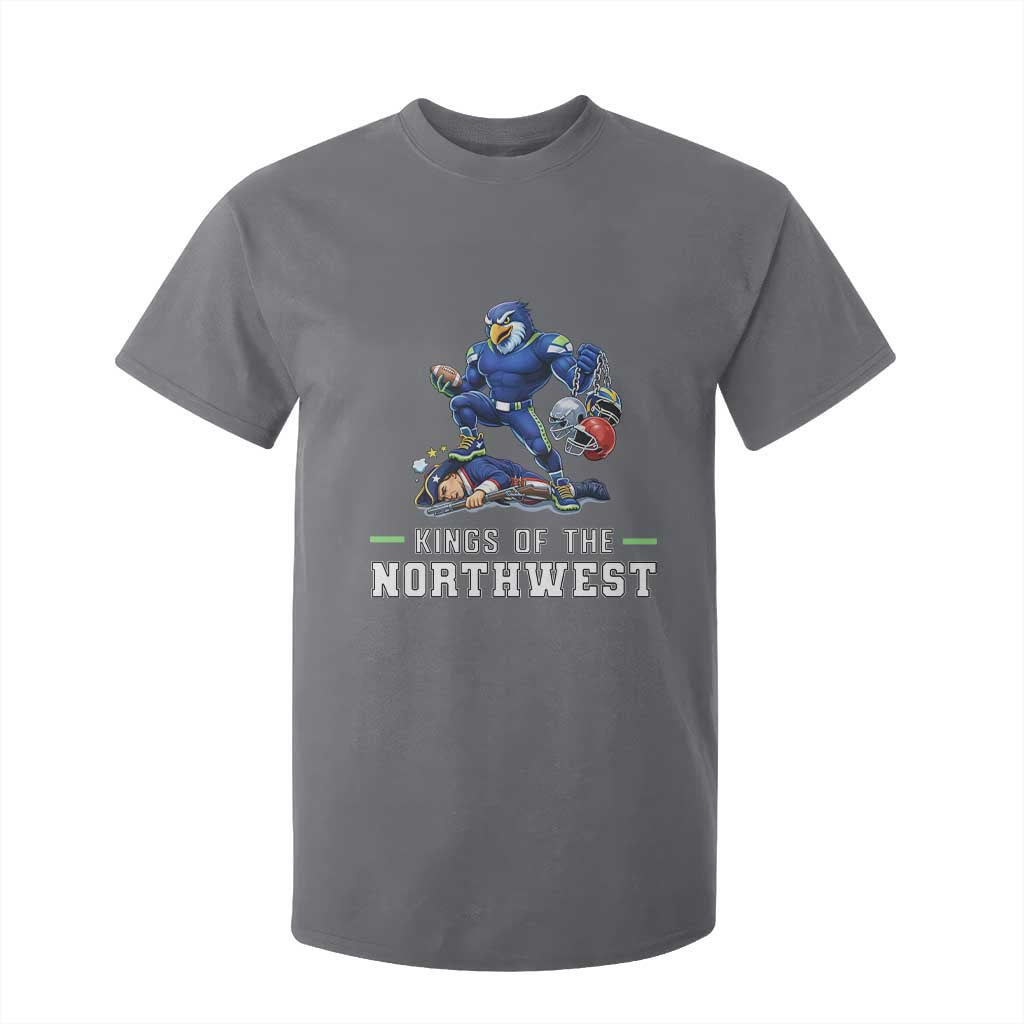 Kings Of The Northwest T Shirt For Kid Funny Seattle Dominates New England TS12 Charcoal Print Your Wear