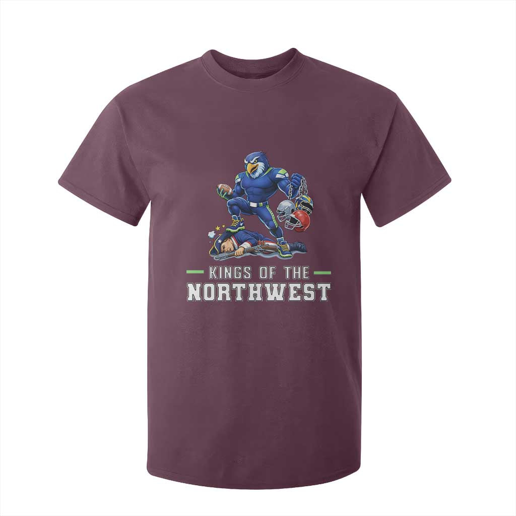 Kings Of The Northwest T Shirt For Kid Funny Seattle Dominates New England TS12 Maroon Print Your Wear