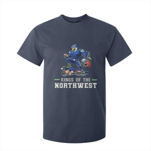 Kings Of The Northwest T Shirt For Kid Funny Seattle Dominates New England TS12 Navy Print Your Wear