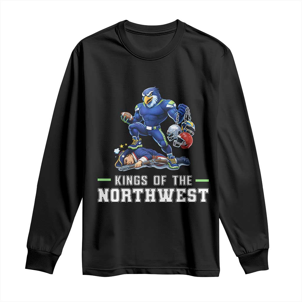 Kings Of The Northwest Long Sleeve Shirt Funny Seattle Dominates New England TS12 Black Print Your Wear