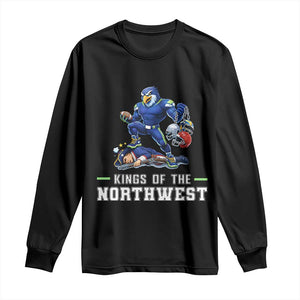 Kings Of The Northwest Long Sleeve Shirt Funny Seattle Dominates New England TS12 Black Print Your Wear