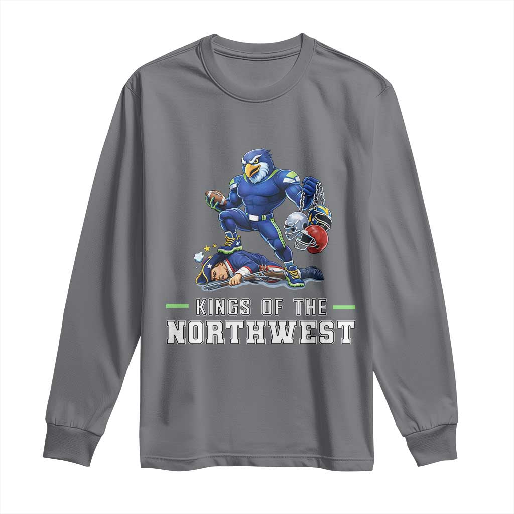 Kings Of The Northwest Long Sleeve Shirt Funny Seattle Dominates New England TS12 Charcoal Print Your Wear