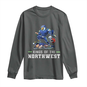 Kings Of The Northwest Long Sleeve Shirt Funny Seattle Dominates New England TS12 Dark Heather Print Your Wear