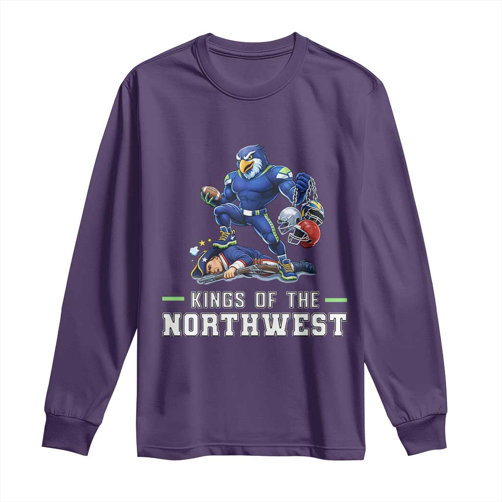 Kings Of The Northwest Long Sleeve Shirt Funny Seattle Dominates New England TS12 Purple Print Your Wear