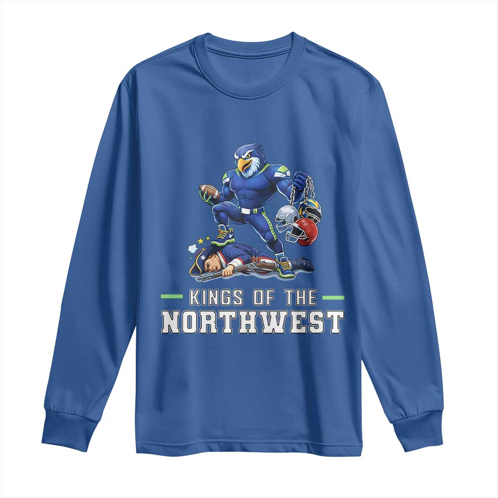 Kings Of The Northwest Long Sleeve Shirt Funny Seattle Dominates New England TS12 Royal Blue Print Your Wear