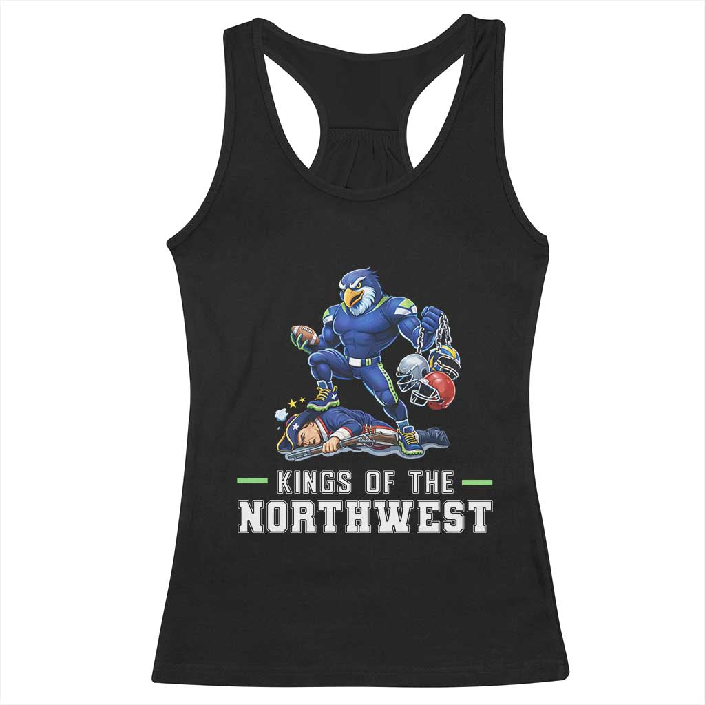 Kings Of The Northwest Racerback Tank Top Funny Seattle Dominates New England TS12 Black Print Your Wear
