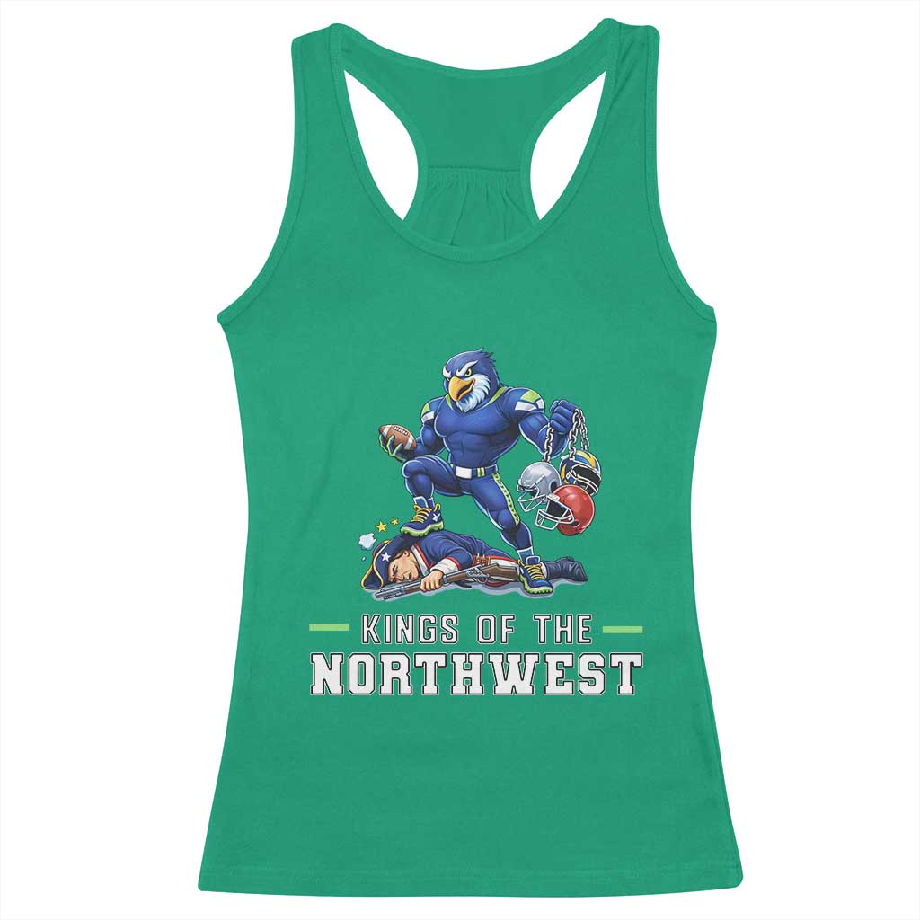 Kings Of The Northwest Racerback Tank Top Funny Seattle Dominates New England TS12 Irish Green Print Your Wear