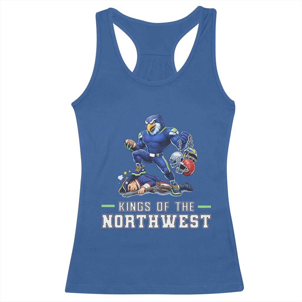 Kings Of The Northwest Racerback Tank Top Funny Seattle Dominates New England TS12 Royal Blue Print Your Wear