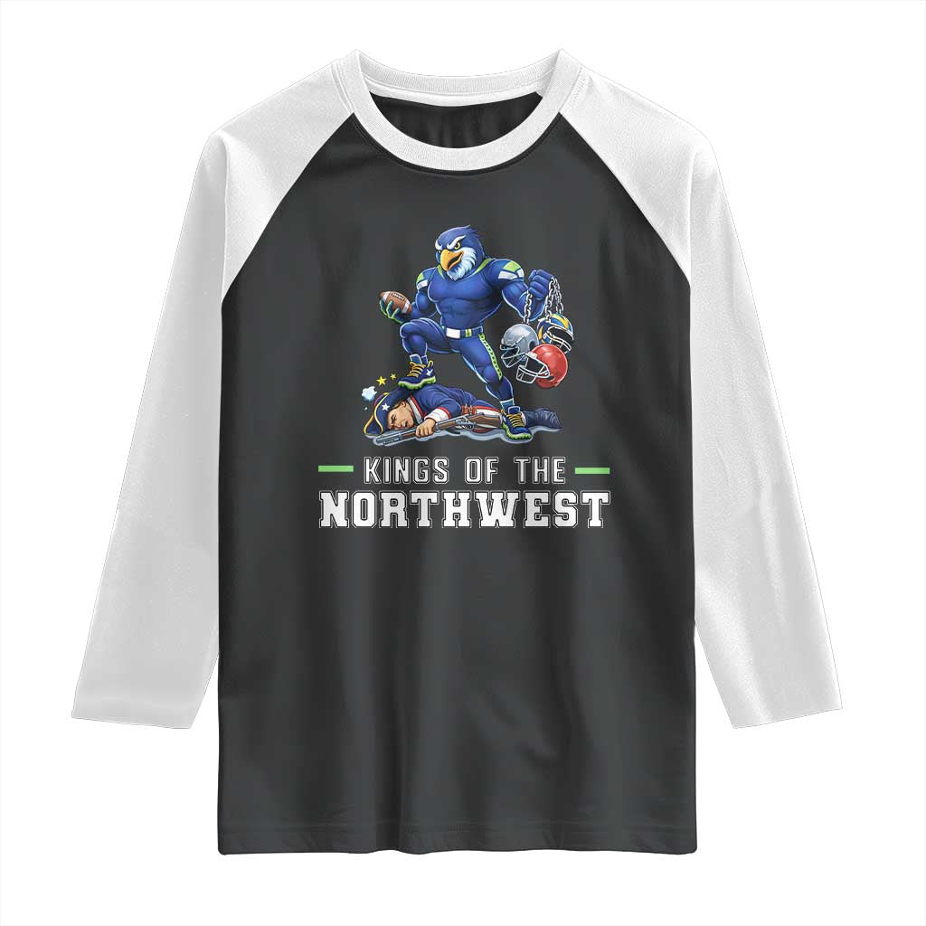 Kings Of The Northwest Raglan Shirt Funny Seattle Dominates New England TS12 Black White Print Your Wear