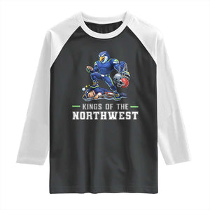 Kings Of The Northwest Raglan Shirt Funny Seattle Dominates New England TS12 Black White Print Your Wear