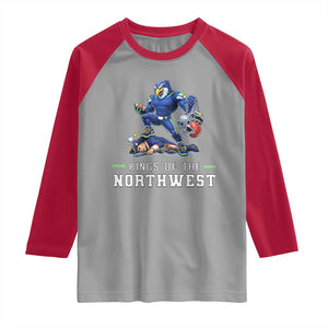 Kings Of The Northwest Raglan Shirt Funny Seattle Dominates New England TS12 Sport Gray Red Print Your Wear