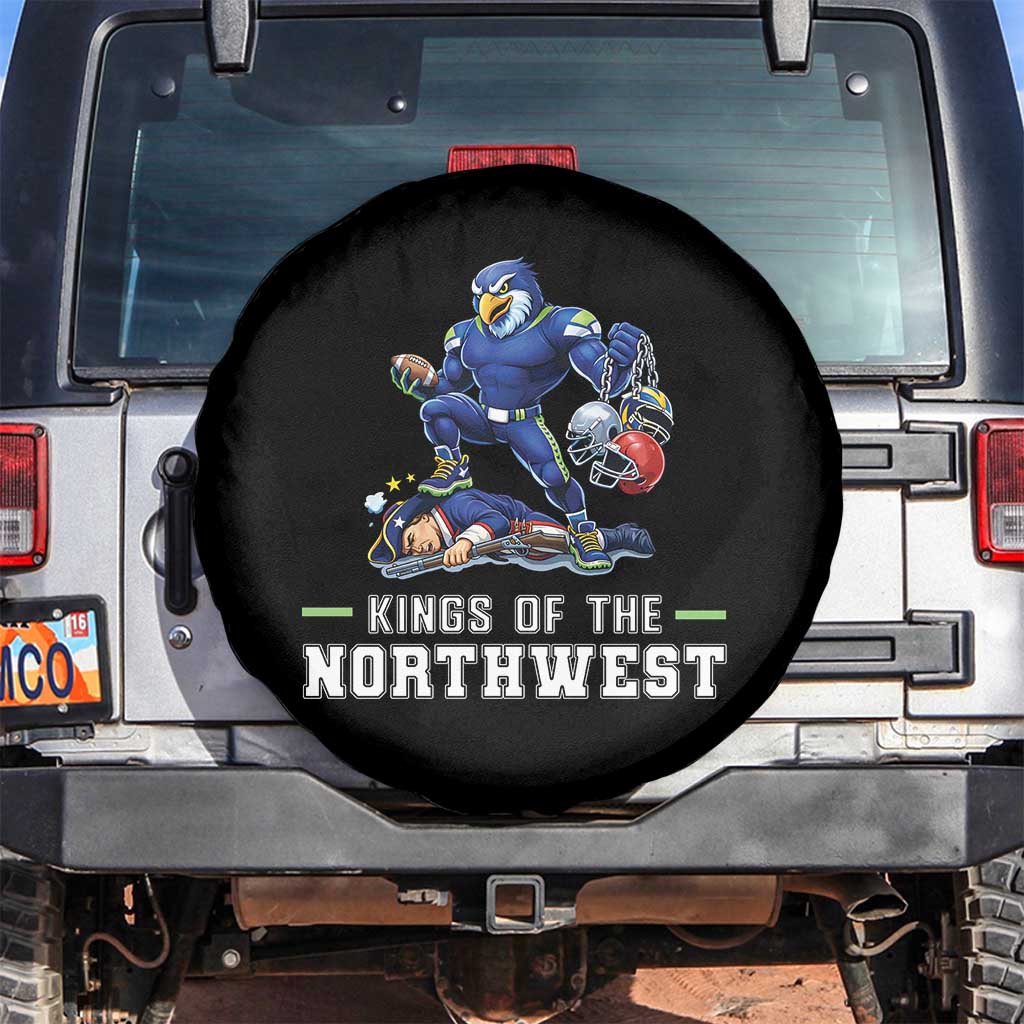 Kings Of The Northwest Spare Tire Cover Funny Seattle Dominates New England TS12 No hole Black Print Your Wear