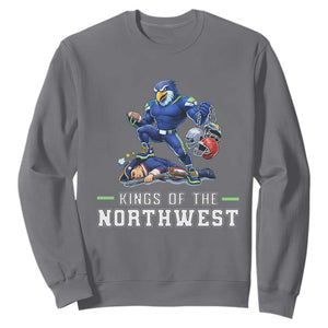Kings Of The Northwest Sweatshirt Funny Seattle Dominates New England TS12 Charcoal Print Your Wear