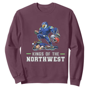 Kings Of The Northwest Sweatshirt Funny Seattle Dominates New England TS12 Maroon Print Your Wear