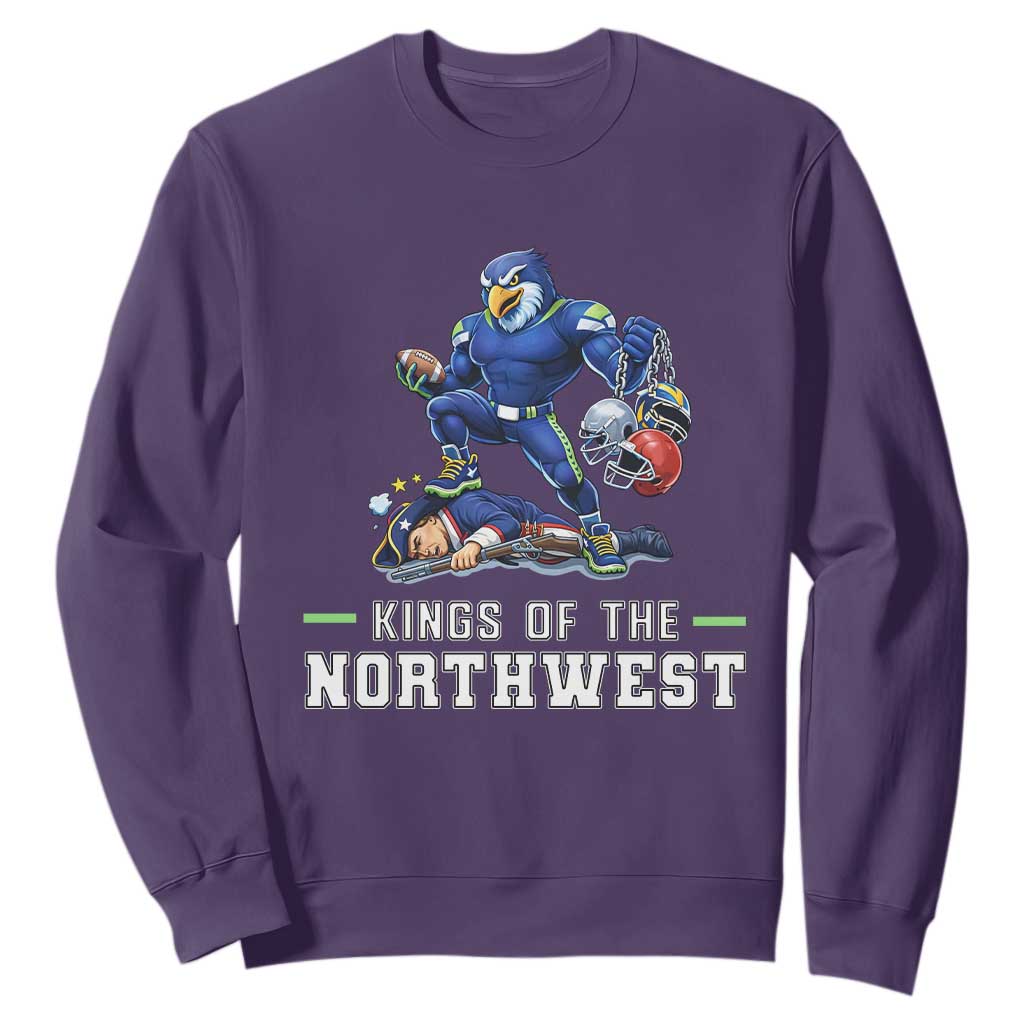 Kings Of The Northwest Sweatshirt Funny Seattle Dominates New England TS12 Purple Print Your Wear