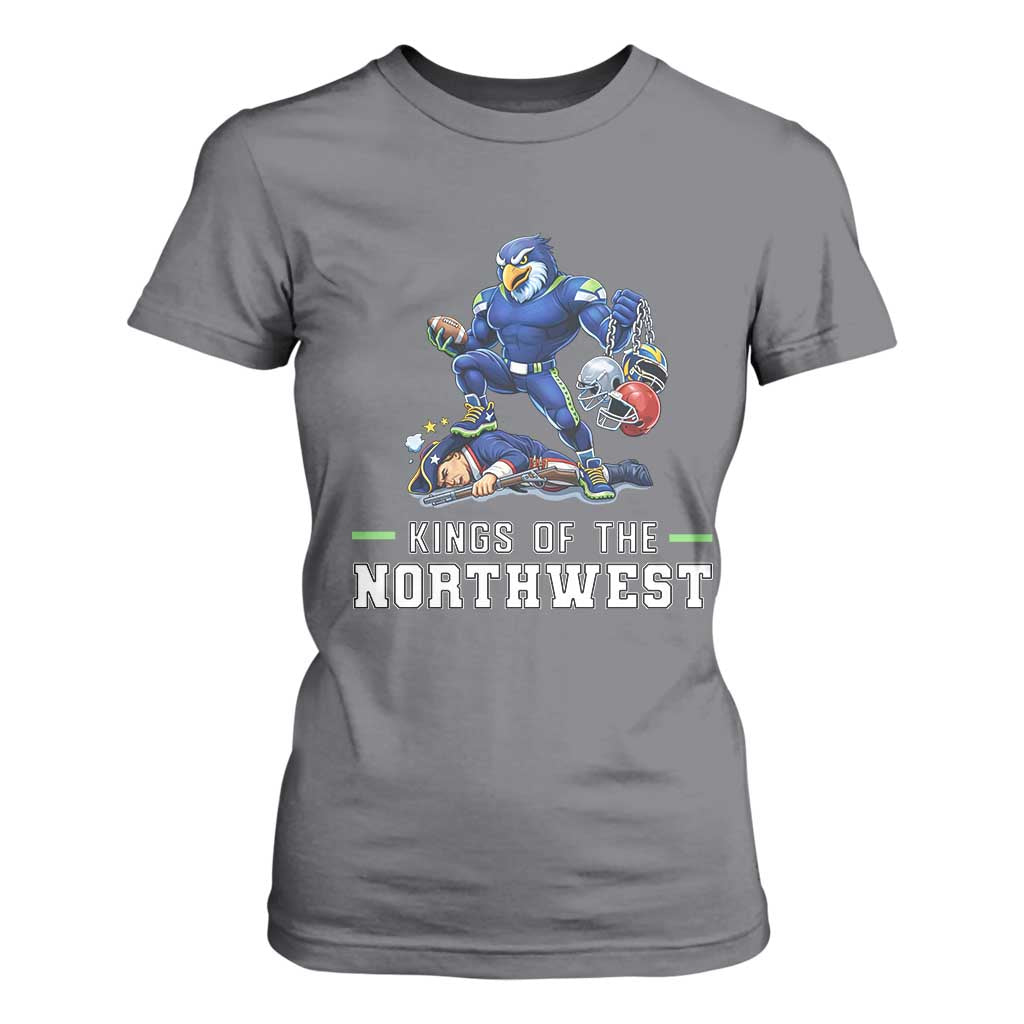 Kings Of The Northwest T Shirt For Women Funny Seattle Dominates New England TS12 Charcoal Print Your Wear