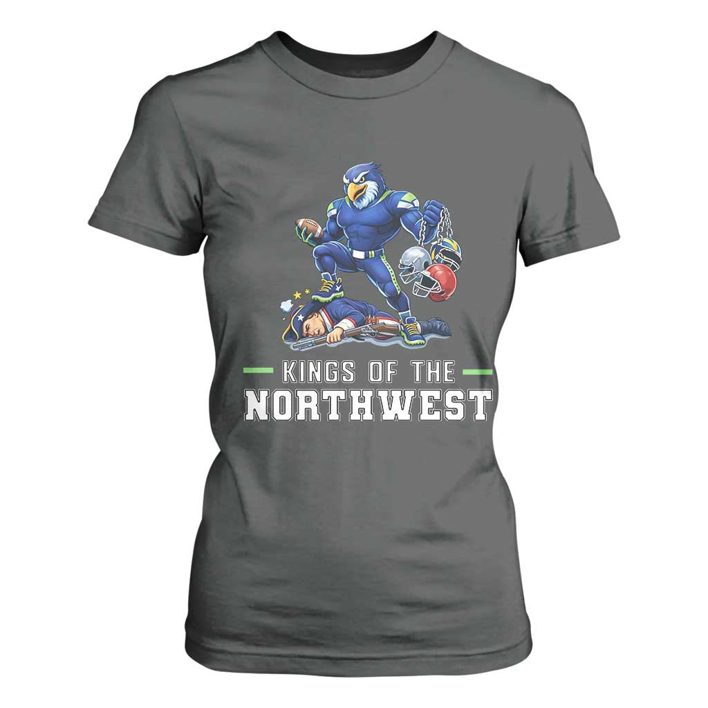 Kings Of The Northwest T Shirt For Women Funny Seattle Dominates New England TS12 Dark Heather Print Your Wear