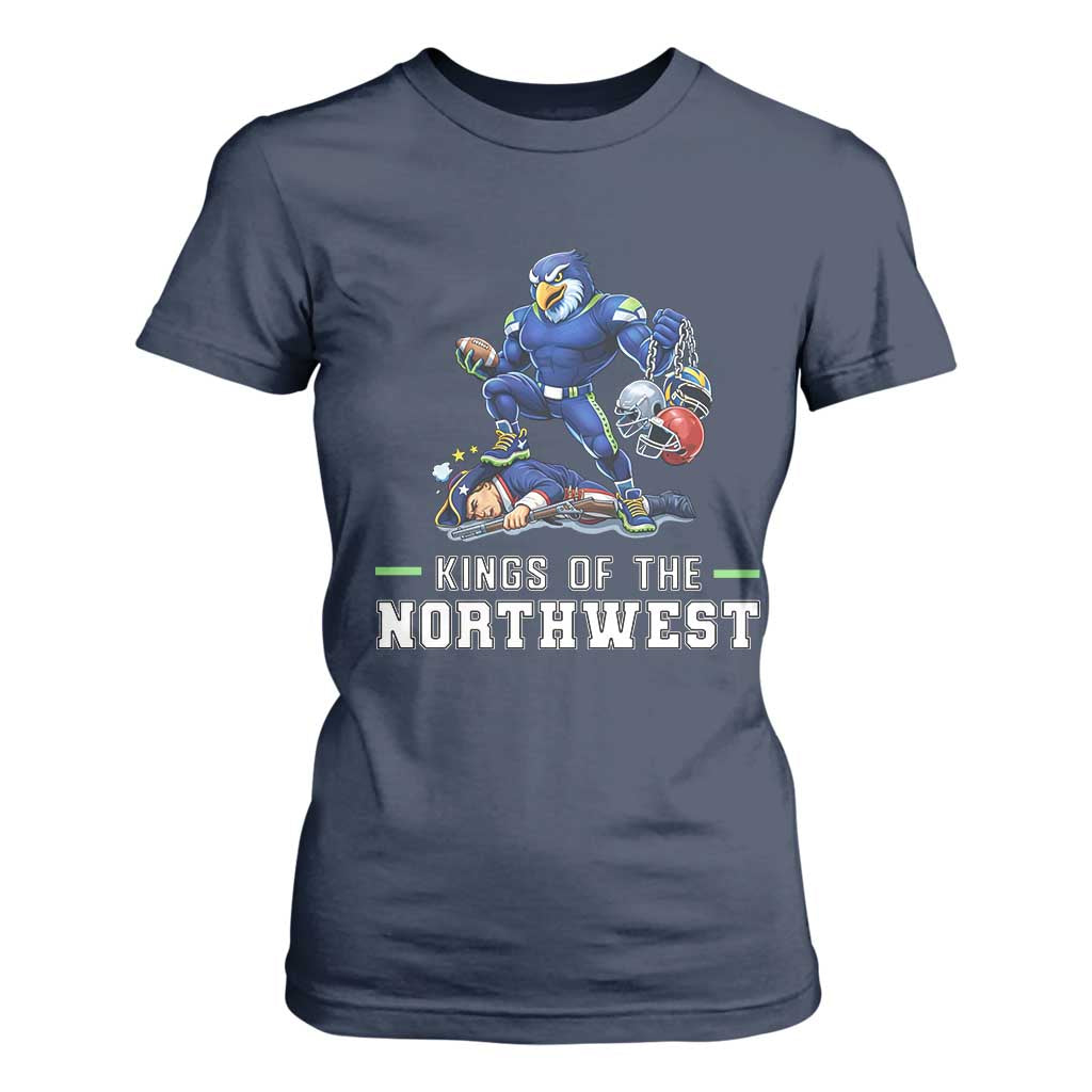 Kings Of The Northwest T Shirt For Women Funny Seattle Dominates New England TS12 Navy Print Your Wear