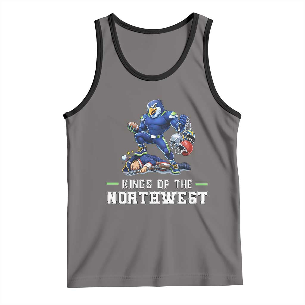 Kings Of The Northwest Tank Top Funny Seattle Dominates New England TS12 Deep Heather Black Print Your Wear