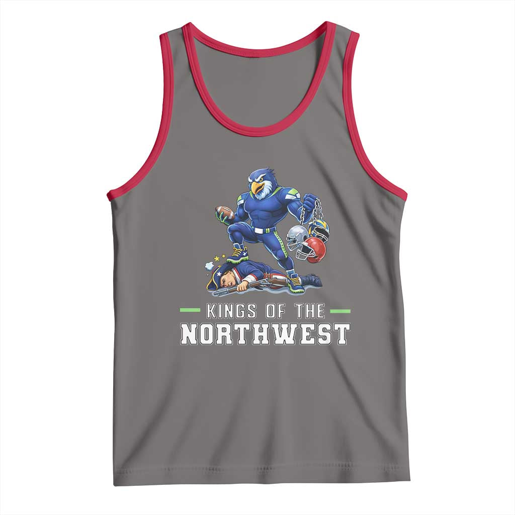 Kings Of The Northwest Tank Top Funny Seattle Dominates New England TS12 Deep Heather Red Print Your Wear