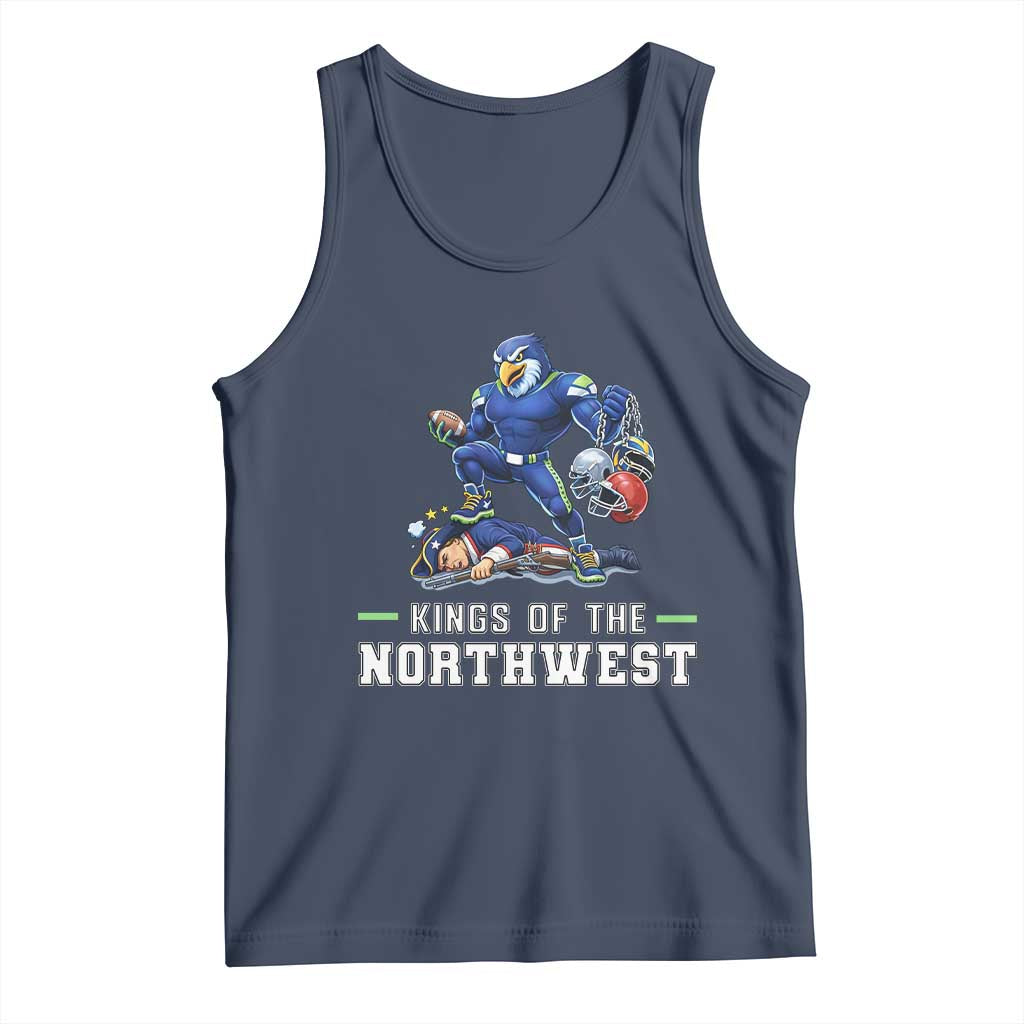 Kings Of The Northwest Tank Top Funny Seattle Dominates New England TS12 Navy Print Your Wear