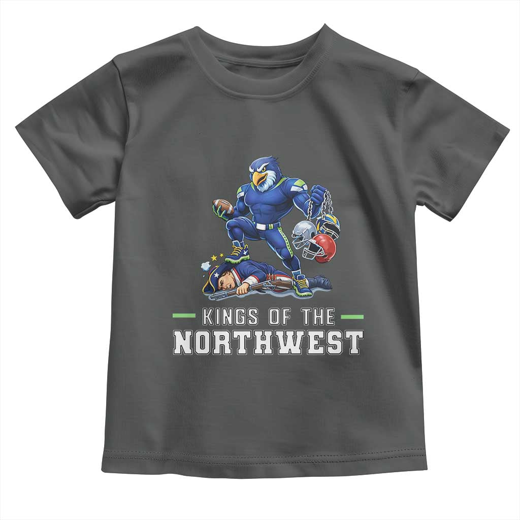 Kings Of The Northwest Toddler T Shirt Funny Seattle Dominates New England TS12 Dark Heather Print Your Wear
