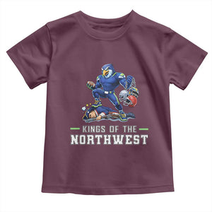 Kings Of The Northwest Toddler T Shirt Funny Seattle Dominates New England TS12 Maroon Print Your Wear