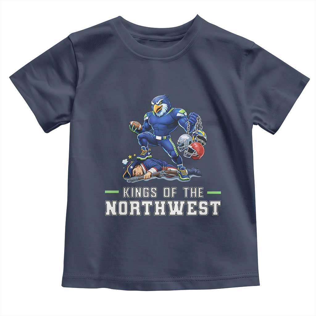 Kings Of The Northwest Toddler T Shirt Funny Seattle Dominates New England TS12 Navy Print Your Wear