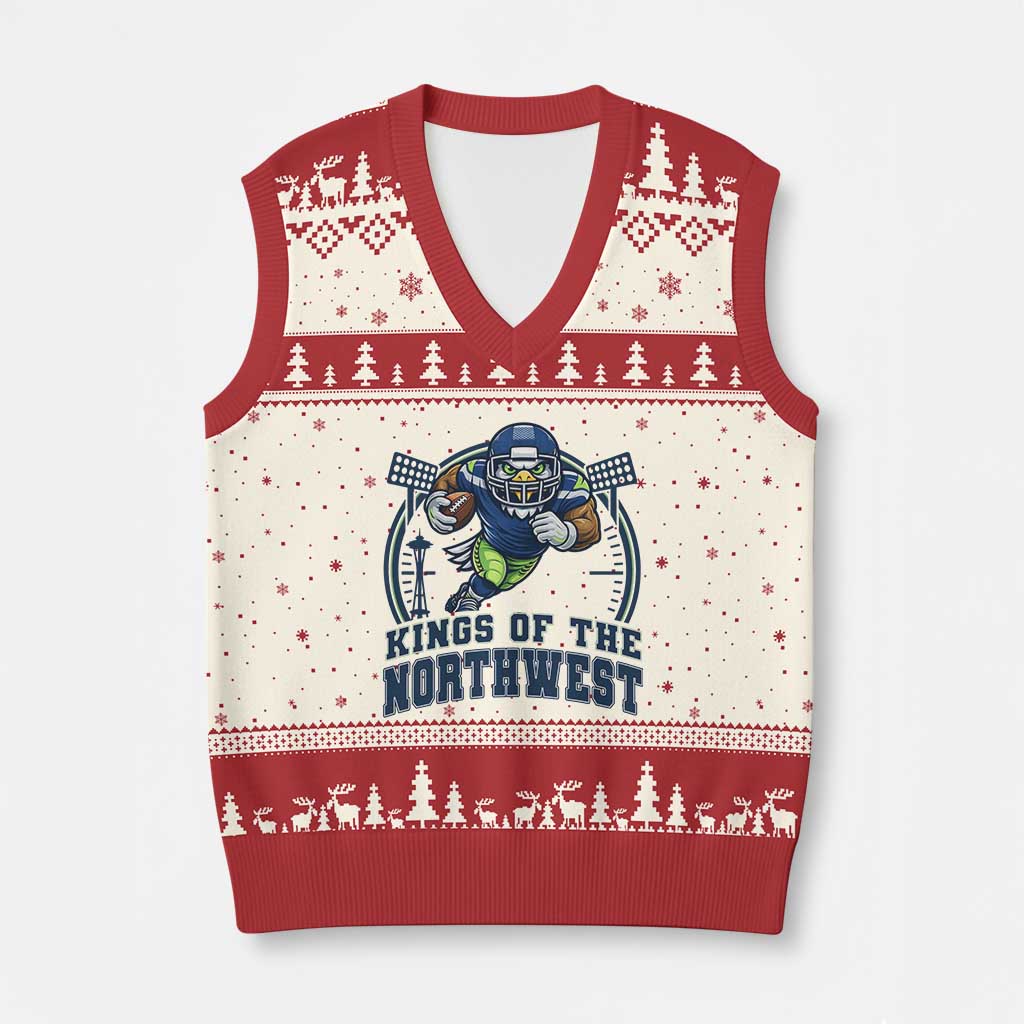Kings Of The Northwest V-Neck Knit Sweater Vest 12s Fan Pride TS12 Beige Red Print Your Wear