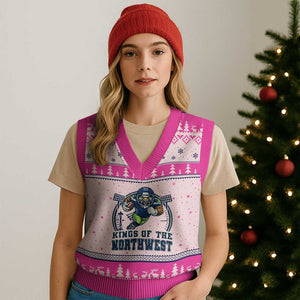 Kings Of The Northwest V-Neck Knit Sweater Vest 12s Fan Pride TS12 Hot Pink Print Your Wear