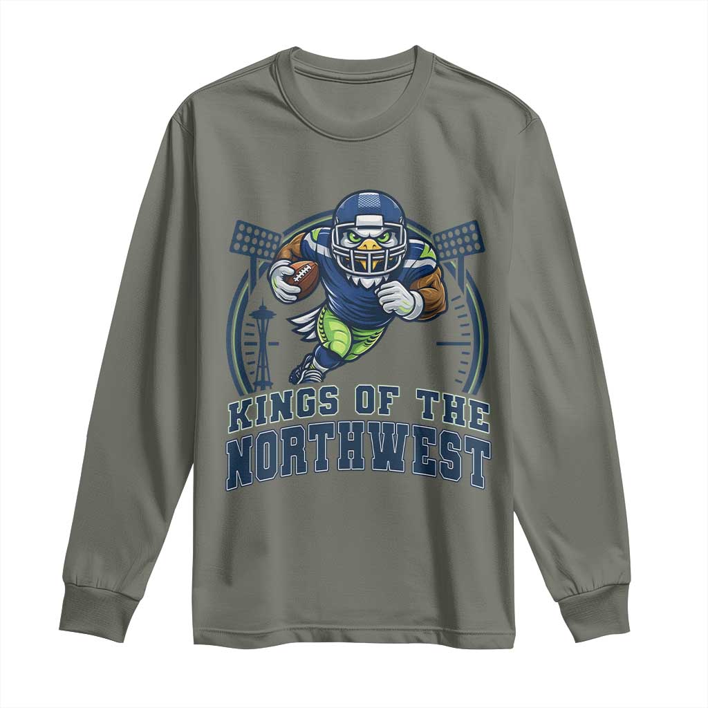 Kings Of The Northwest Long Sleeve Shirt 12s Fan Pride TS12 Military Green Print Your Wear