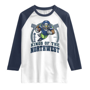 Kings Of The Northwest Raglan Shirt 12s Fan Pride TS12 White Navy Print Your Wear