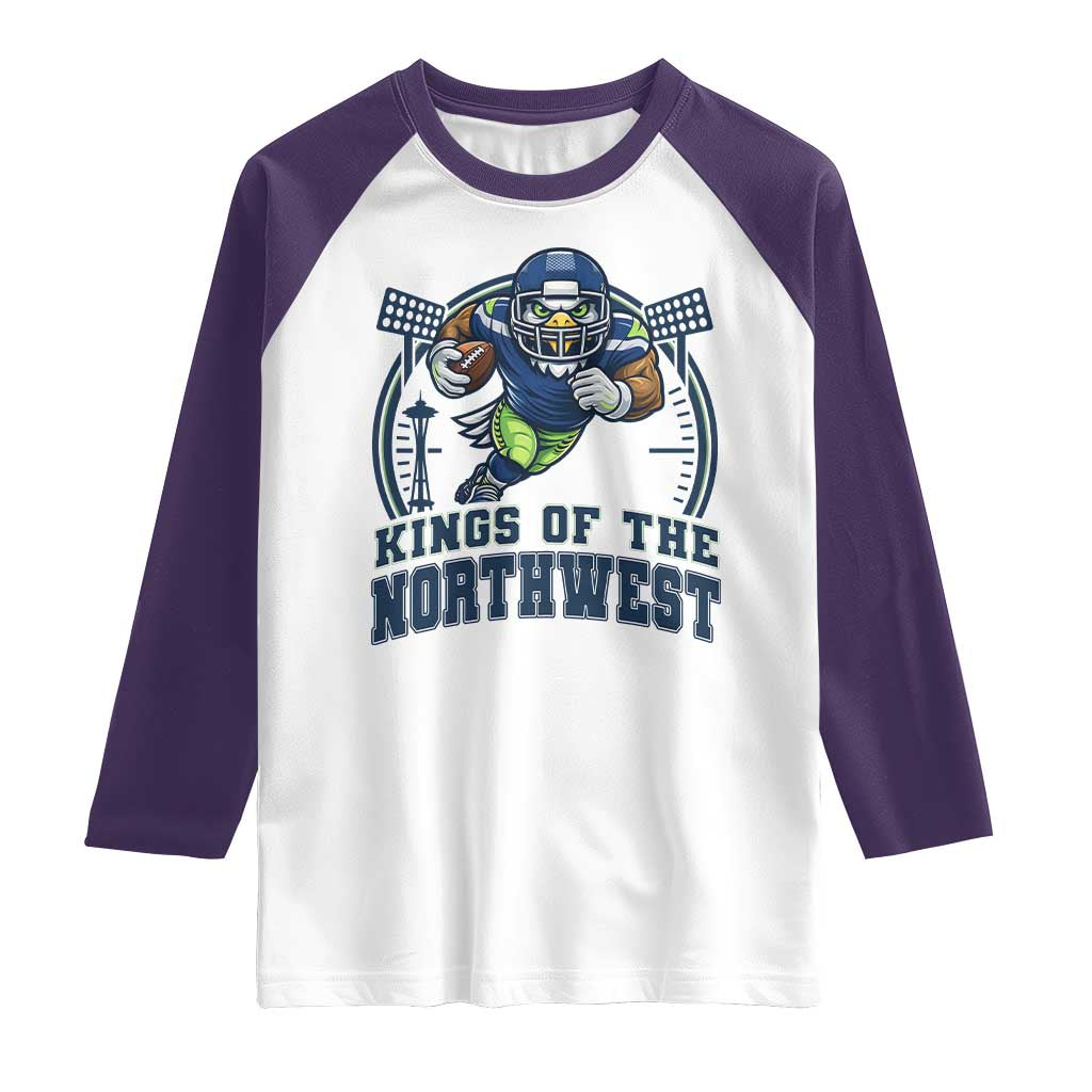 Kings Of The Northwest Raglan Shirt 12s Fan Pride TS12 White Purple Print Your Wear