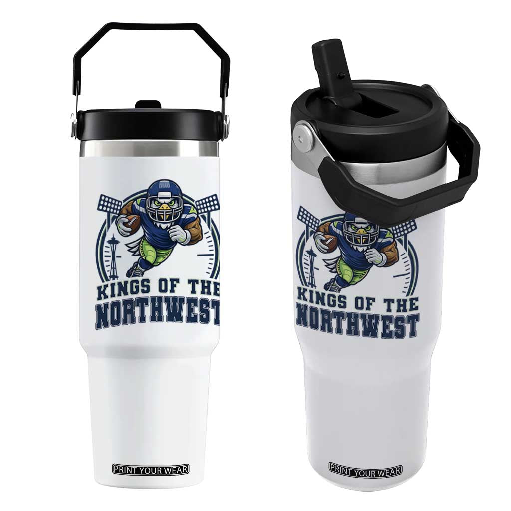 Kings Of The Northwest Flip Straw Tumbler 12s Fan Pride TS12 One Size: 30 oz White Print Your Wear