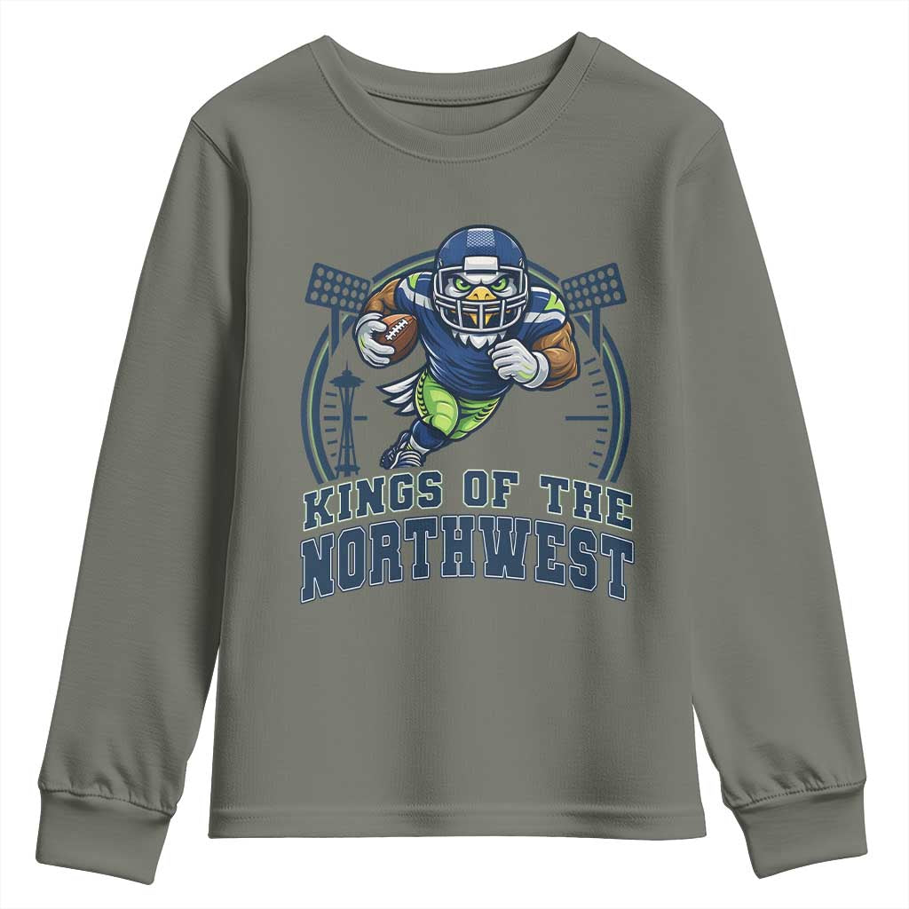 Kings Of The Northwest Youth Sweatshirt 12s Fan Pride TS12 Military Green Print Your Wear