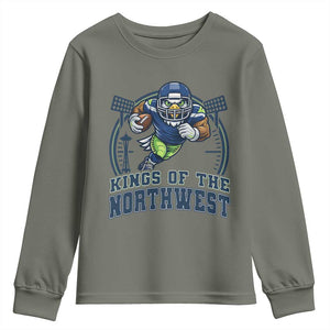 Kings Of The Northwest Youth Sweatshirt 12s Fan Pride TS12 Military Green Print Your Wear