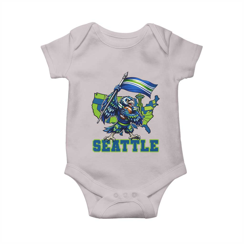 Pacific Northwest Football Pride Baby Onesie Seattle Fan TS12 Ice Gray Print Your Wear