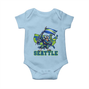 Pacific Northwest Football Pride Baby Onesie Seattle Fan TS12 Light Blue Print Your Wear