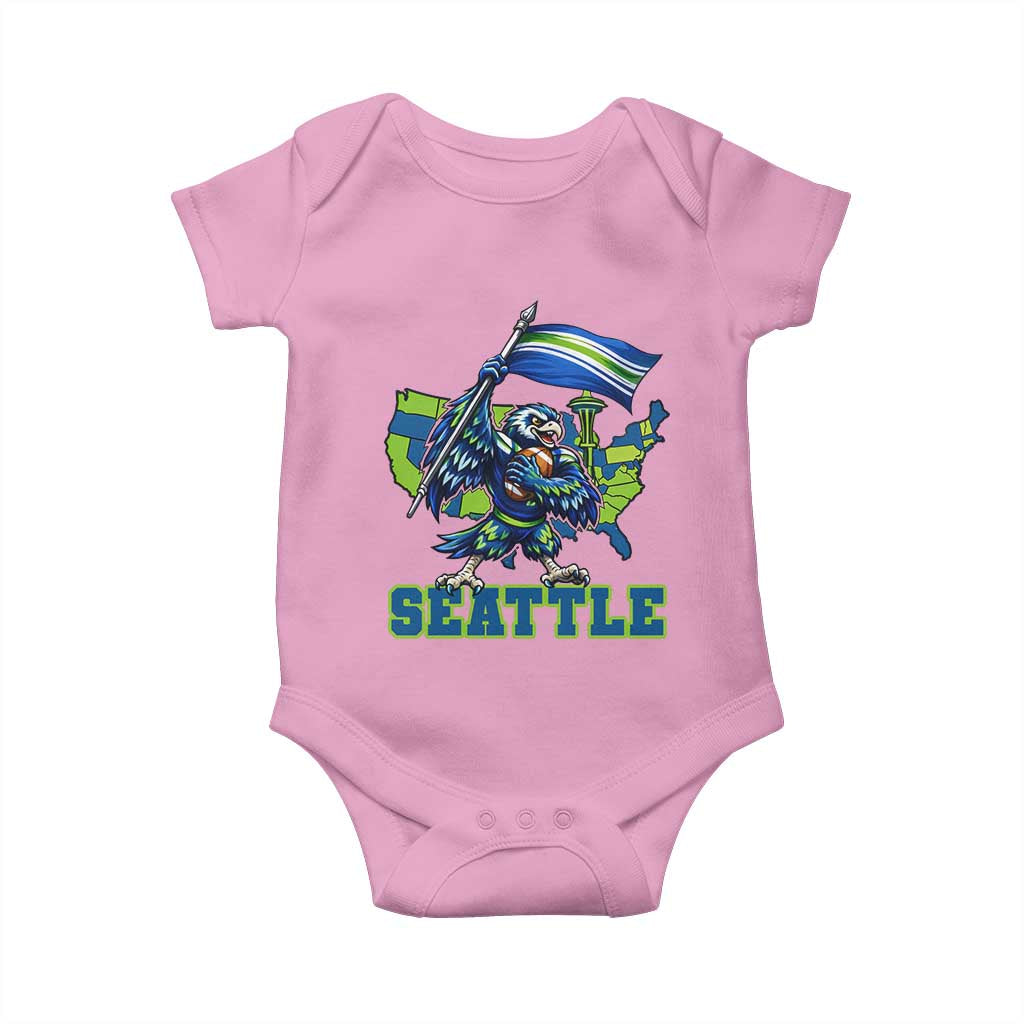 Pacific Northwest Football Pride Baby Onesie Seattle Fan TS12 Light Pink Print Your Wear