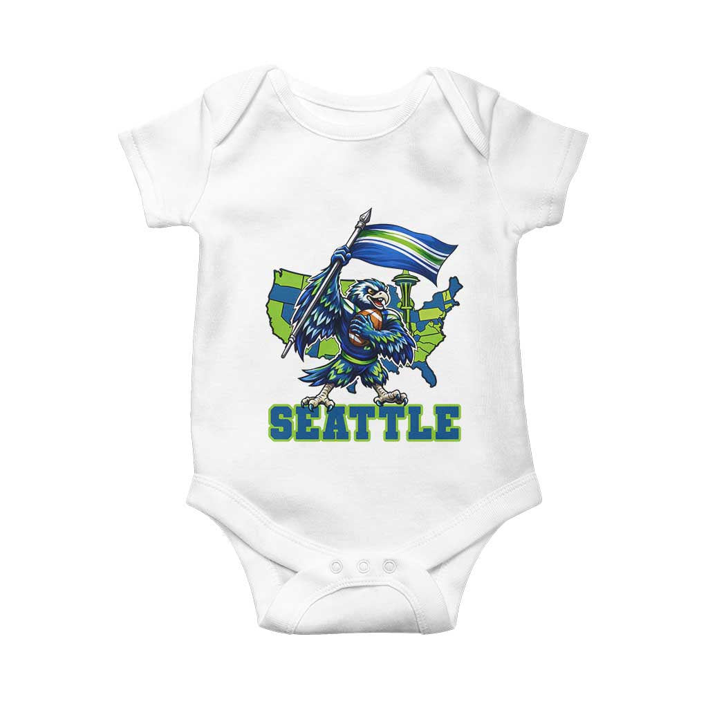 Pacific Northwest Football Pride Baby Onesie Seattle Fan TS12 White Print Your Wear